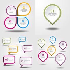 Business timeline strategy infographics design template set Vector eps10