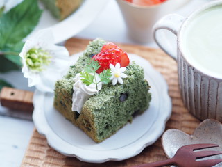 シフォンケーキでティータイム