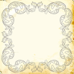 Vector baroque of vintage elements for design. 