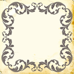 Vector baroque of vintage elements for design. 