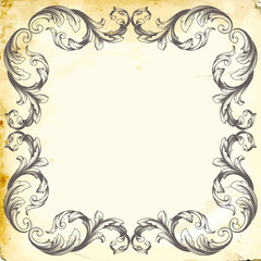 Vector baroque of vintage elements for design. 