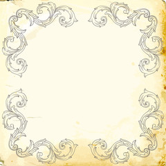 Vector baroque of vintage elements for design. 