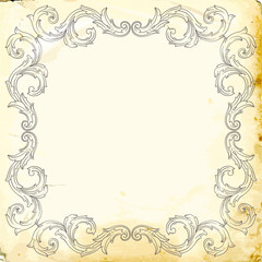 Vector baroque of vintage elements for design. 