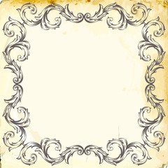 Classical baroque vector of vintage element for design. Decorative design element filigree calligraphy vector. You can use for wedding decoration of greeting card and laser cutting.