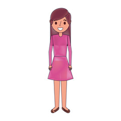 cartoon woman female smiling character
