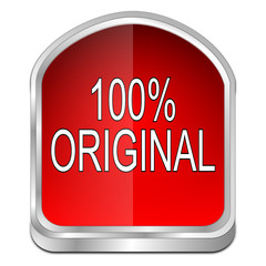 100% Original button - 3D illustration