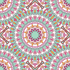 Obraz premium Hand drawn ornamental seamless pattern. Vector Illustration