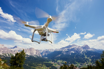 drone quadrocopter with digital camera