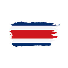 Costa Rica flag, vector illustration
