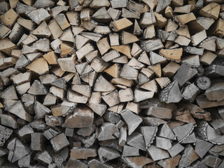Firewood stacked for the winter