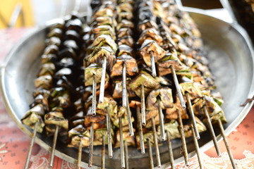 Exotic malaysian food called satar