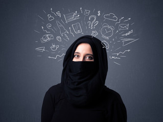 Muslim woman wearing niqab