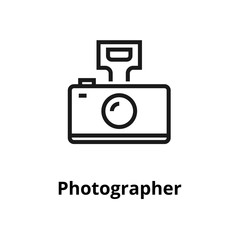 Photographer Line Icon