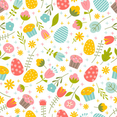 Seamless background on Easter theme