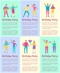 Birthday Party Collection Vector Illustration
