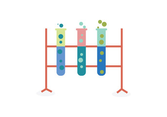 three test tubes attached to stand and contain these three acid