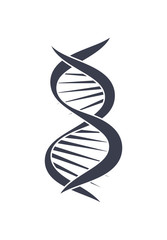 DNA Deoxyribonucleic Acid Chain Logo Design Icon