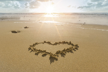 Herz im Sandstrand
