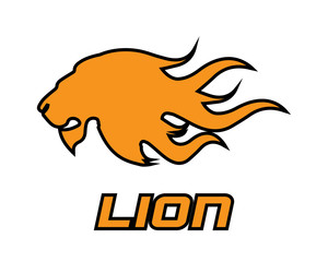 lion head flame logo illustration , logo design illustration , designed for brand and identity