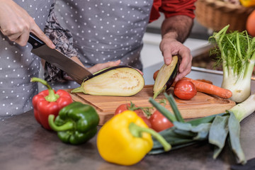 Cutting of vegetables