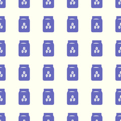 Coffee vector illustration on a seamless pattern background