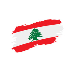 Lebanese flag, vector illustration