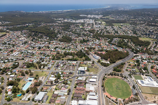 Aerial View of Charlestown - Newcastle Australia. Newcastle is the second largest city in New South Wales