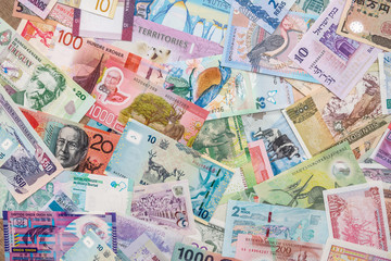 world money as background