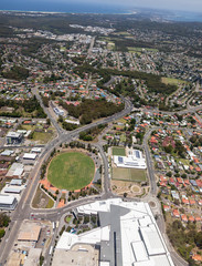 Obraz premium Charlestown NSW Australia - Aerial View looking south. Charlestown is a major suburb of Newcastle - Australia's second oldest city a few hours north of Sydney