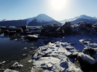 Turnagain Arm Alaska Winter Ice