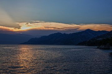 Croatia - Brela seascape sunset mountain view