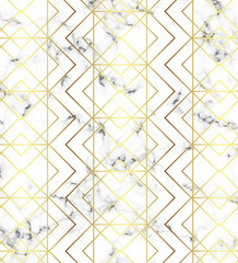 White marble texture with gold line pattern. Background for designs, banner, card, flyer, invitation, party, birthday, wedding, placard