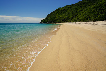 Deserted Whariwharangi Beach, Abel Tasman National Park, New Zealand