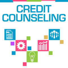 Credit Counseling Colorful Squares Symbols 