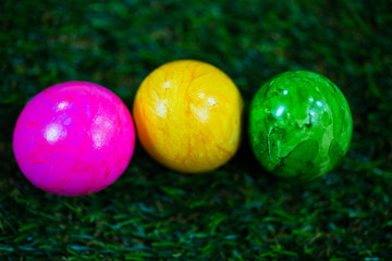 Fototapeta na wymiar easter egg in grass, decoration