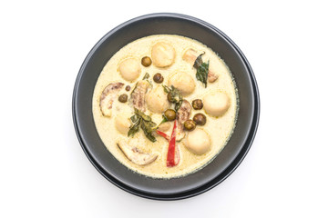 green curry with fish ball