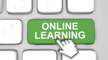 Online learning keyboard key animation - Powered by Adobe