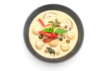 green curry with fish ball