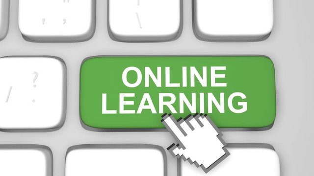 Online learning keyboard key animation - Powered by Adobe