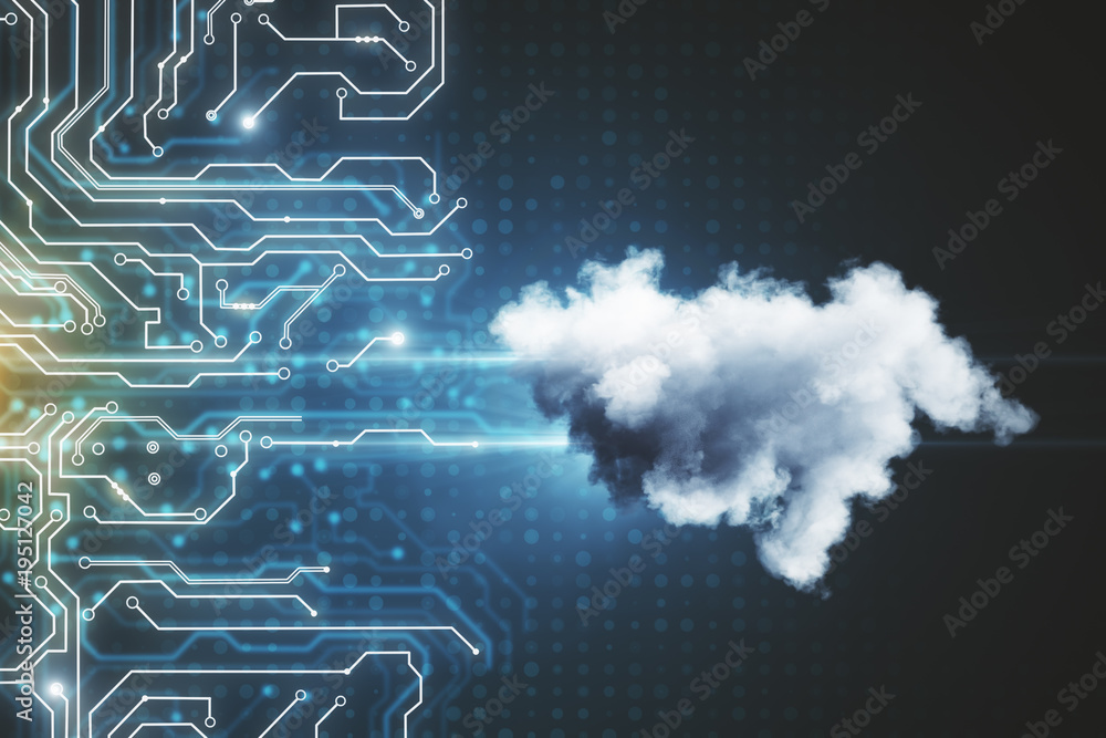 Poster cloud computing background