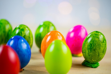 bunte Ostereier , durcheinander