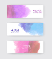 Vector banner shapes collection isolated on white