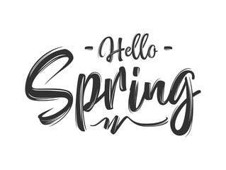 Hello Spring Lettering - 195130806