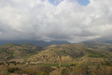 Fototapeta premium Views from the roads of the Crimea.