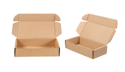 Cardboard box isolated on white