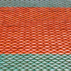Temple Rooftop Tiles, Thailand