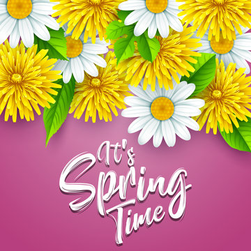 It's spring time background with flowers