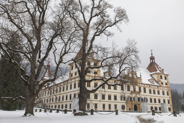 eggenberg palace in winter, graz,austria