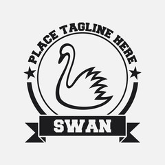Swan icon design template