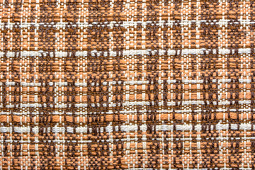 Brown fabric texture, woven background, vintage design checkered pattern
